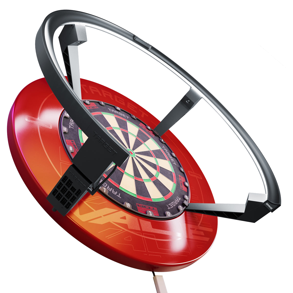 Target Omni auto scoring system on a dartboard